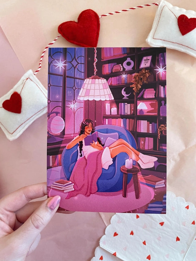 Cozy Reading Nook Print 5x7