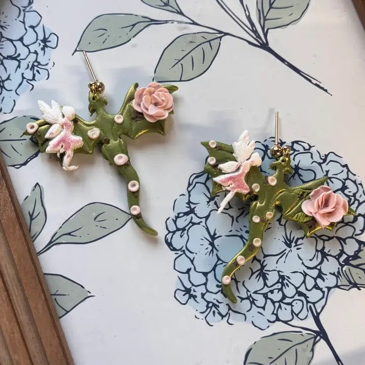 Fairy Dragons | Polymer Clay Earrings