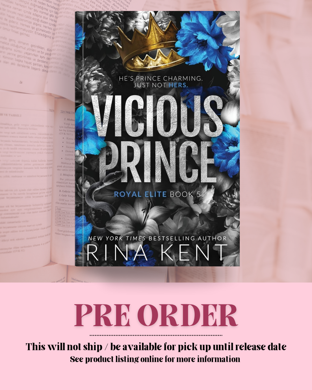 Vicious Prince by Rina Kent (Special Edition) (Book 5) *PREORDER*