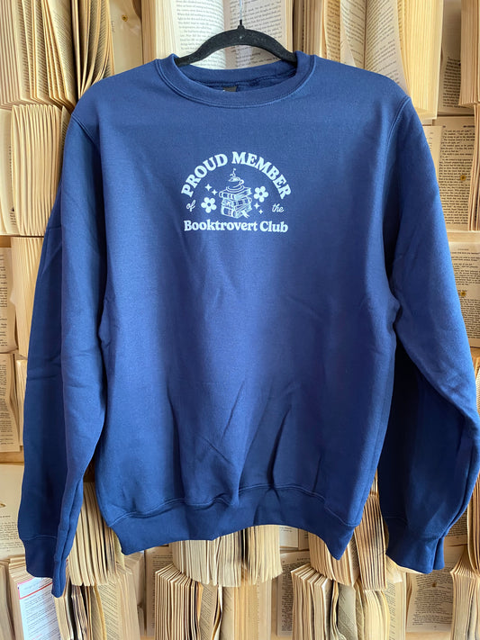 Proud Member of the Booktrovert Club | Navy Sweatshirt