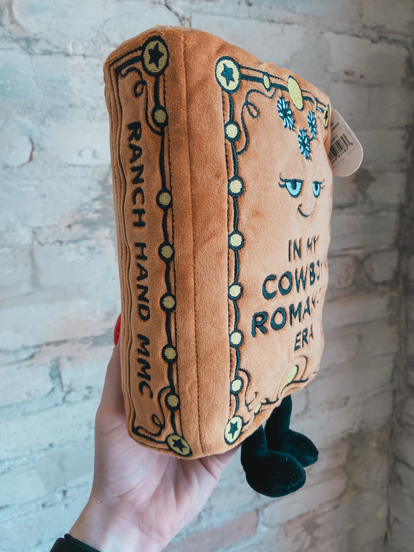 “In My Cowboy Romance Era” book plushie