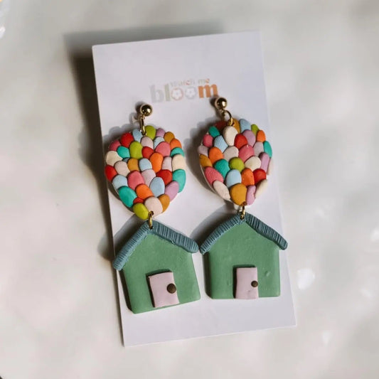 Balloon House | Polymer Clay Earrings