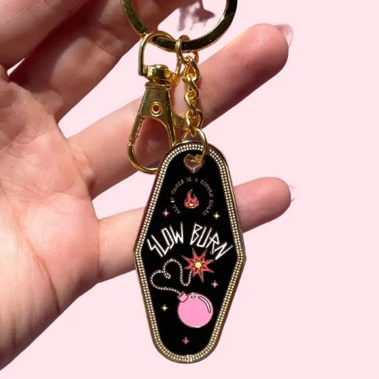 Slow Burn Bookish Keychain