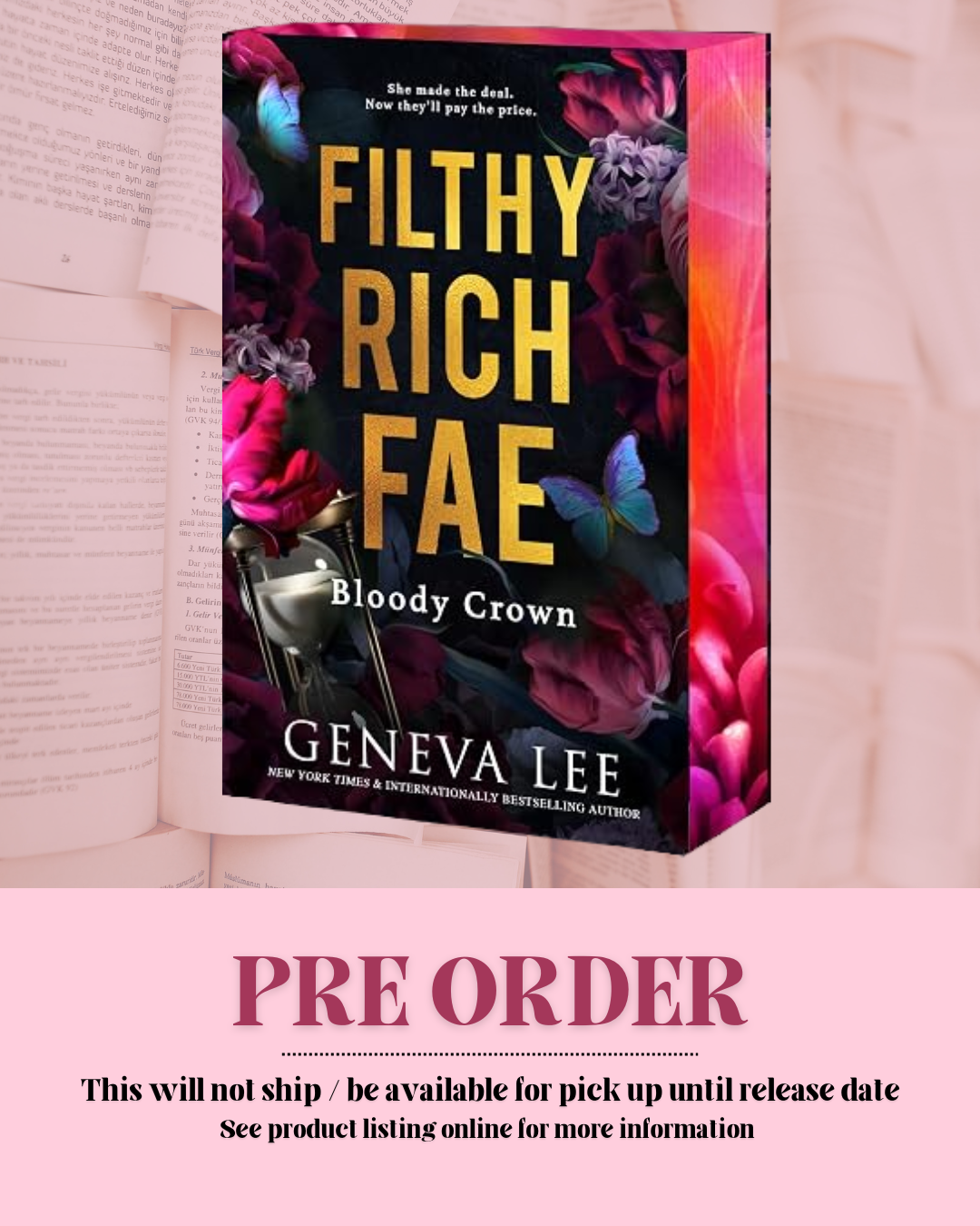 Filthy Rich Fae: Bloody Crown by Geneva Lee (Book 3) *PREORDER*